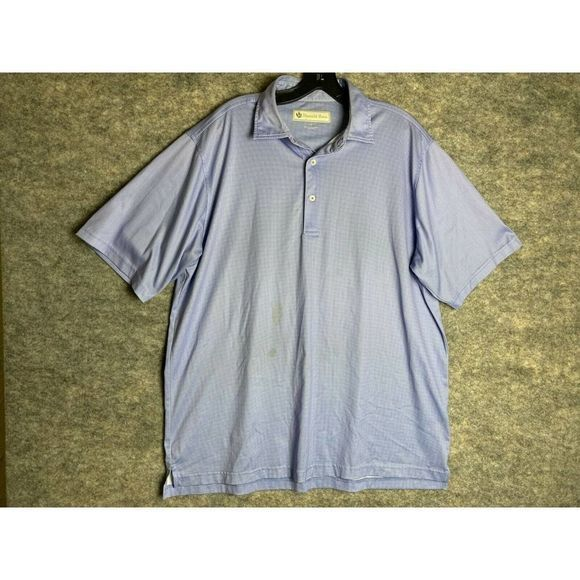 Donald Ross Polo Shirt Mens Adult Large Short Sleeve Blue Lightweight‎ Casual - Picture 1 of 10